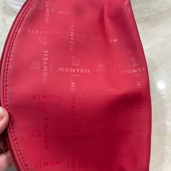 Monteil Paris cosmetic zippered pouch red - Picture 8 of 12